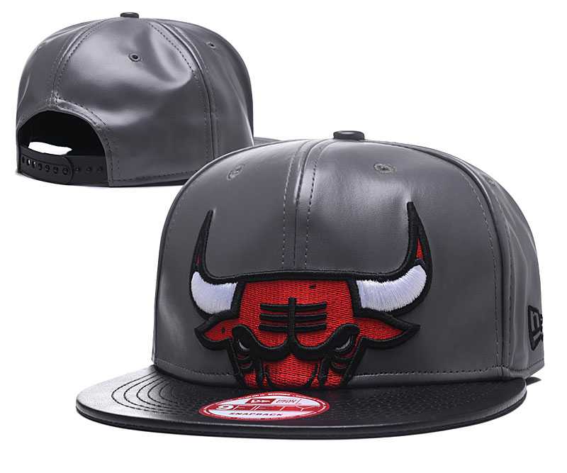 Bulls Team Logo Gray Leather Adjustable Hat GS,We sell and wholesale Bulls Team Logo Gray Leather Adjustable Hat GS on line form chian!